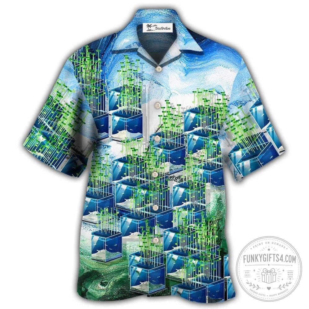 Aquaponics Future Farm Design Hawaiian Shirt