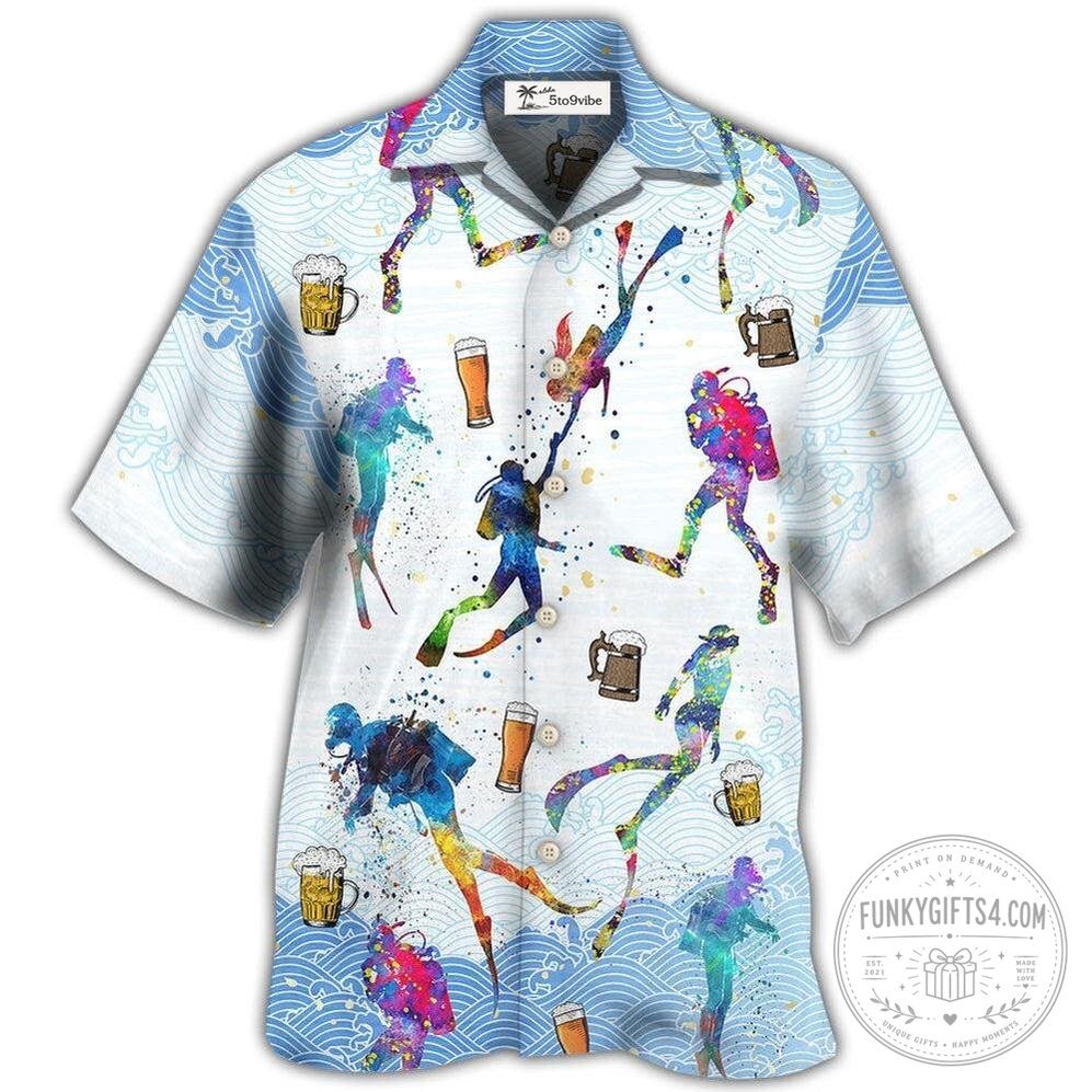 Scuba Diving And Beer Festival Hawaiian Shirt For Men And Women