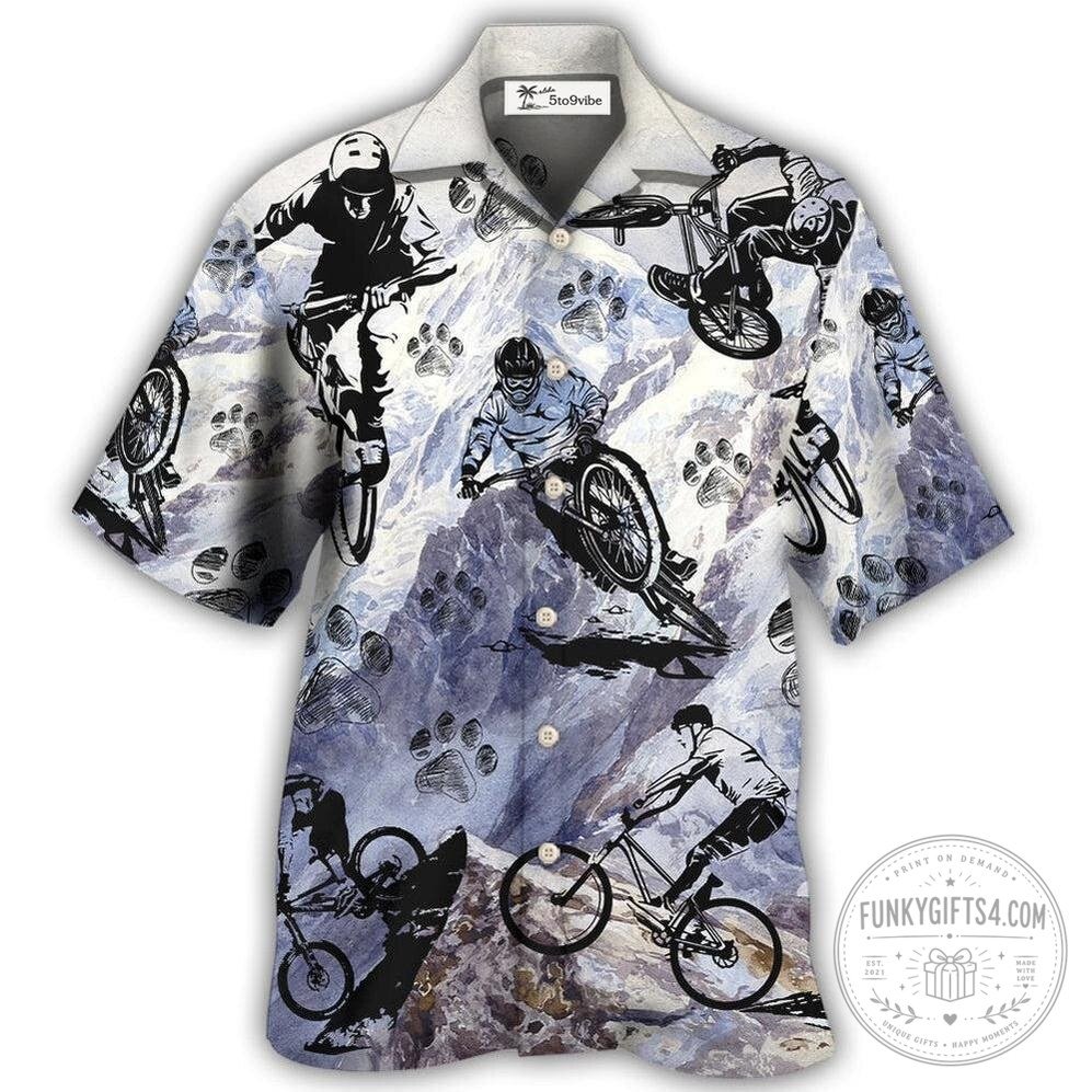 Mountain Biking Downhill Extreme Sports Hawaiian Shirt