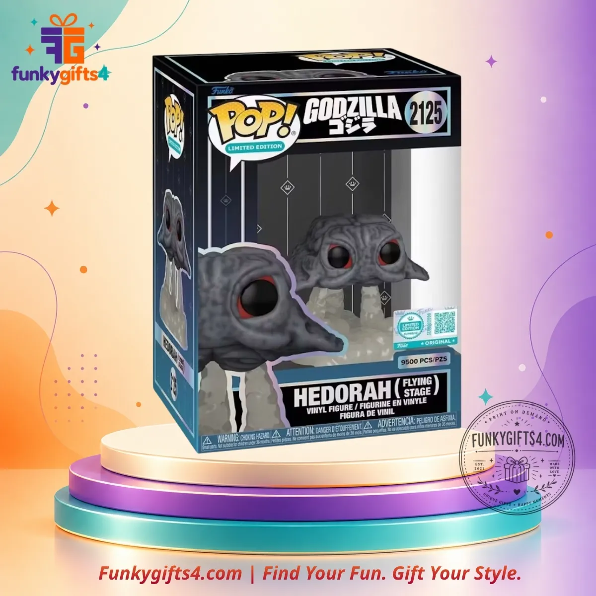 Godzilla x Hedorah Funko Pop! Movies #2125 Flying Stage Supreme Limited Edition Vinyl Figure