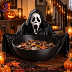 Ghostface x Scream 3D Printed Black Candy Bowl Halloween Horror Decorative Holder 9 Ghostface x Scream 3D Printed Black Candy Bowl Halloween Horror Decorative Holder