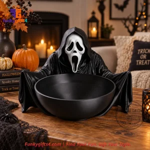 Ghostface x Scream 3D Printed Black Candy Bowl Halloween Horror Decorative Holder 10 Ghostface x Scream 3D Printed Black Candy Bowl Halloween Horror Decorative Holder