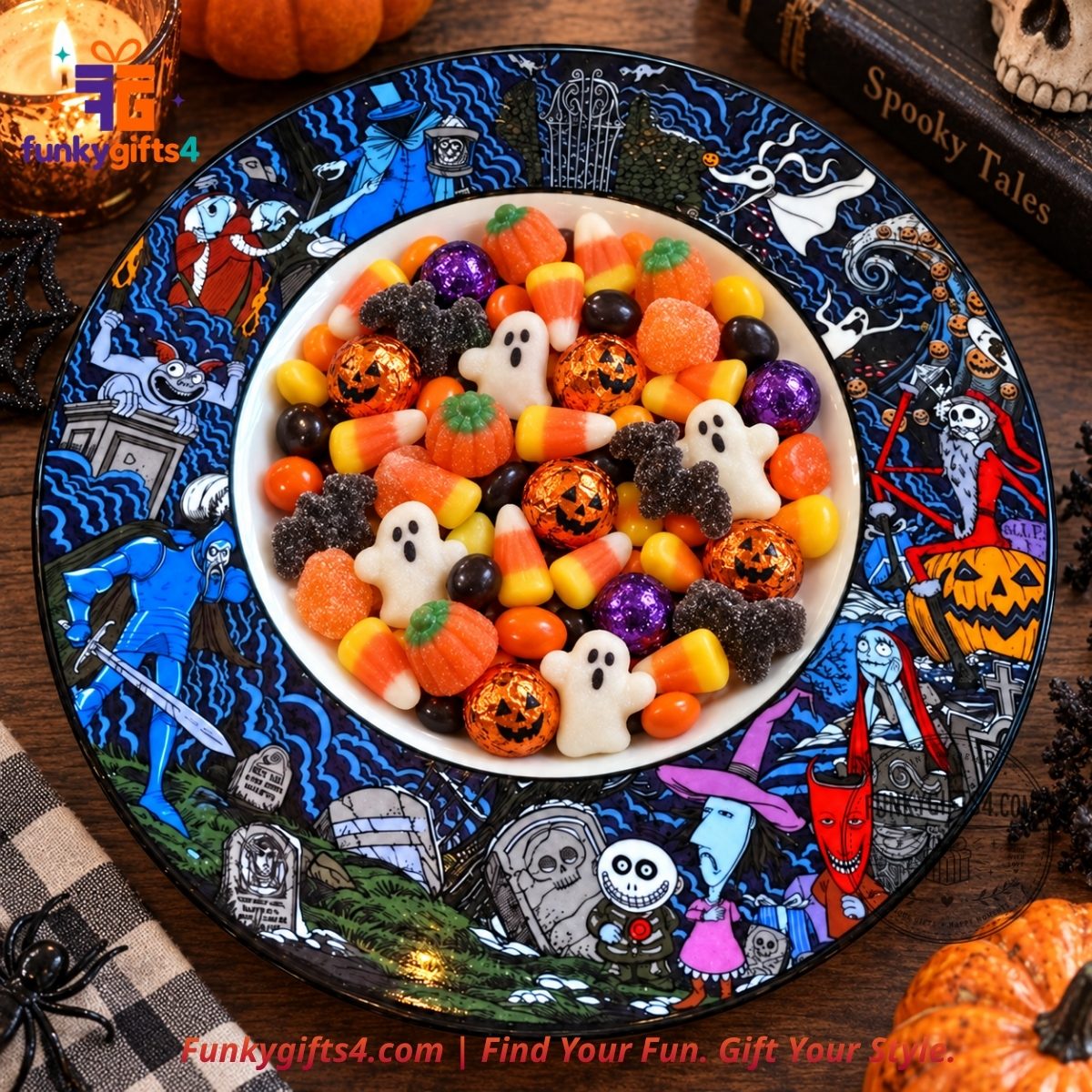 Disney x The Nightmare Before Christmas Club 33 Haunted Mansion Holiday Charger Plate Jack Skellington Gothic Collectible 2026-4 Disney x The Nightmare Before Christmas Club 33 Haunted Mansion Holiday Charger Plate Jack Skellington Gothic Collectible 202