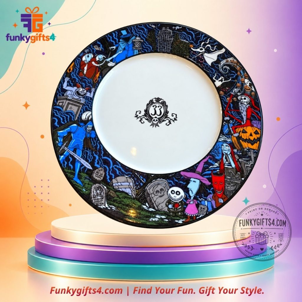 Disney x The Nightmare Before Christmas Club 33 Haunted Mansion Holiday Charger Plate Jack Skellington Gothic Collectible 2026-1 Disney x The Nightmare Before Christmas Club 33 Haunted Mansion Holiday Charger Plate Jack Skellington Gothic Collectible 202