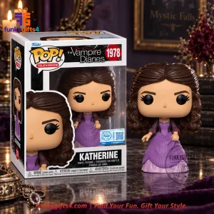 The Vampire Diaries x Katherine Pierce Funko Pop! Television #1978 Purple Dress Exclusive Vinyl Figure Collectible