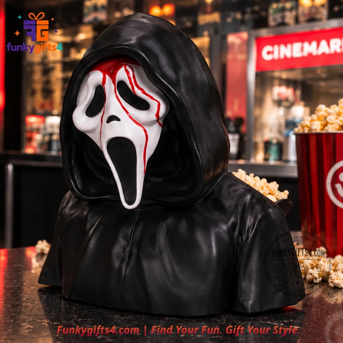 Scream 7 Ghostface Bloody Mask 3D Bust Popcorn Bucket Horror Movie Collectible-4_result Scream 7 Ghostface Bloody Mask 3D Bust Popcorn Bucket Horror Movie Collectible – image 4 of 5