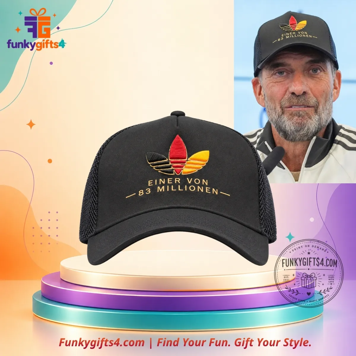 Jürgen Klopp x German National Team Einer von 83 Millionen Black Adidas Baseball Cap 2026