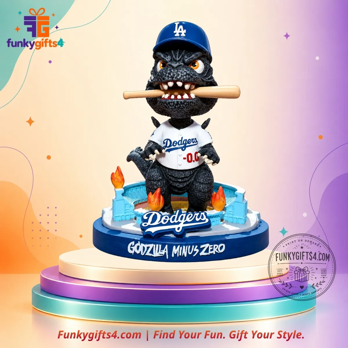 Los Angeles (LA) Dodgers x Godzilla Minus Zero Stadium Giveaway Bobblehead Baseball Collectible 2026