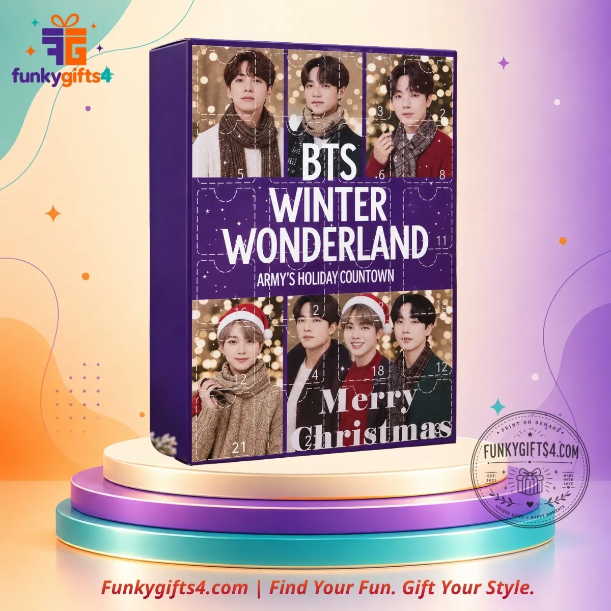 BTS x Winter Wonderland Chibi Figures & BT21 Holiday Characters 24-Day Christmas Advent Calendar 2026