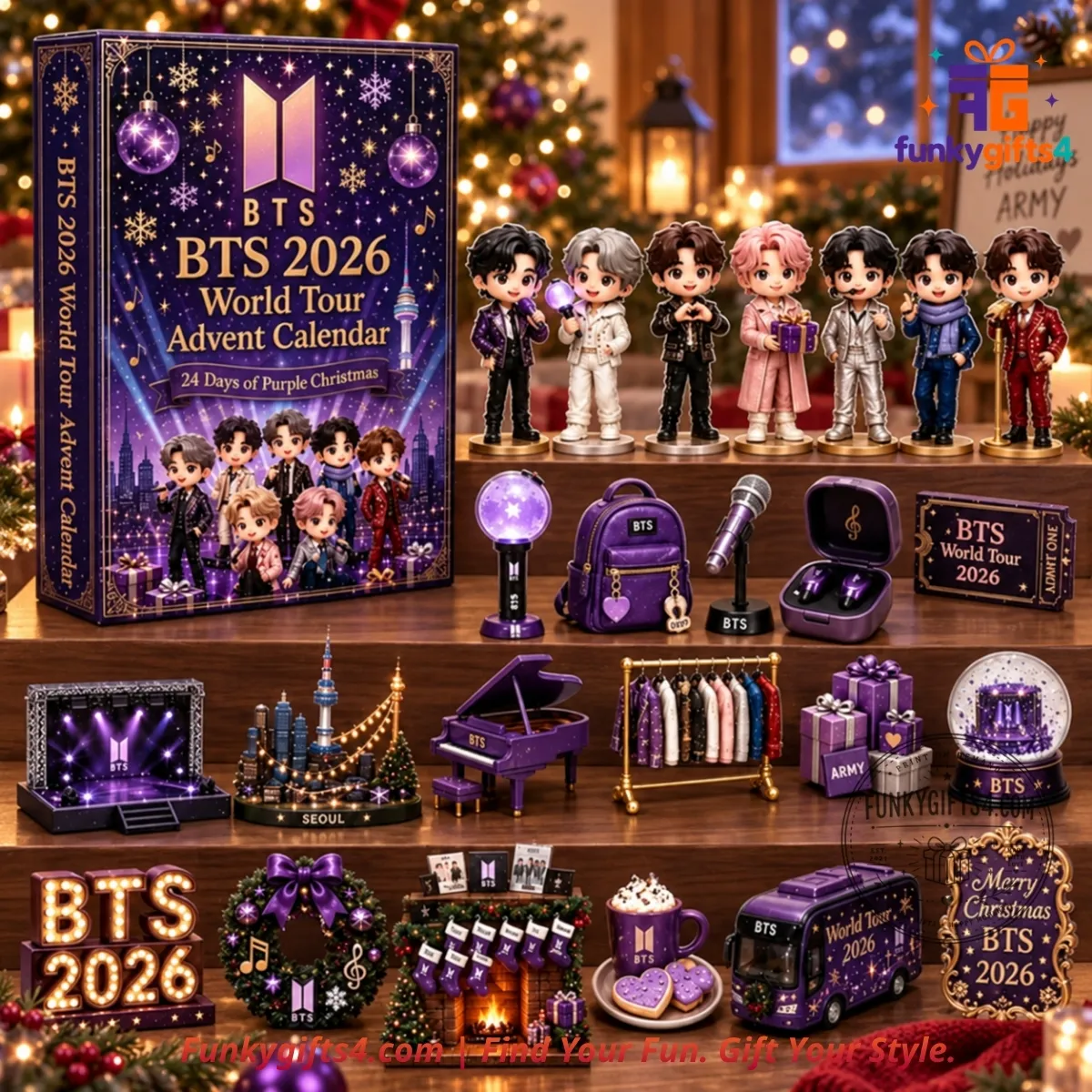 BTS x World Tour 24 Days of Purple Christmas Mini Figures & Concert Collectibles Advent Calendar 2026-3_result BTS x World Tour 24 Days of Purple Christmas Mini Figures & Concert Collectibles Advent Calendar 2026 – image 3 of 5