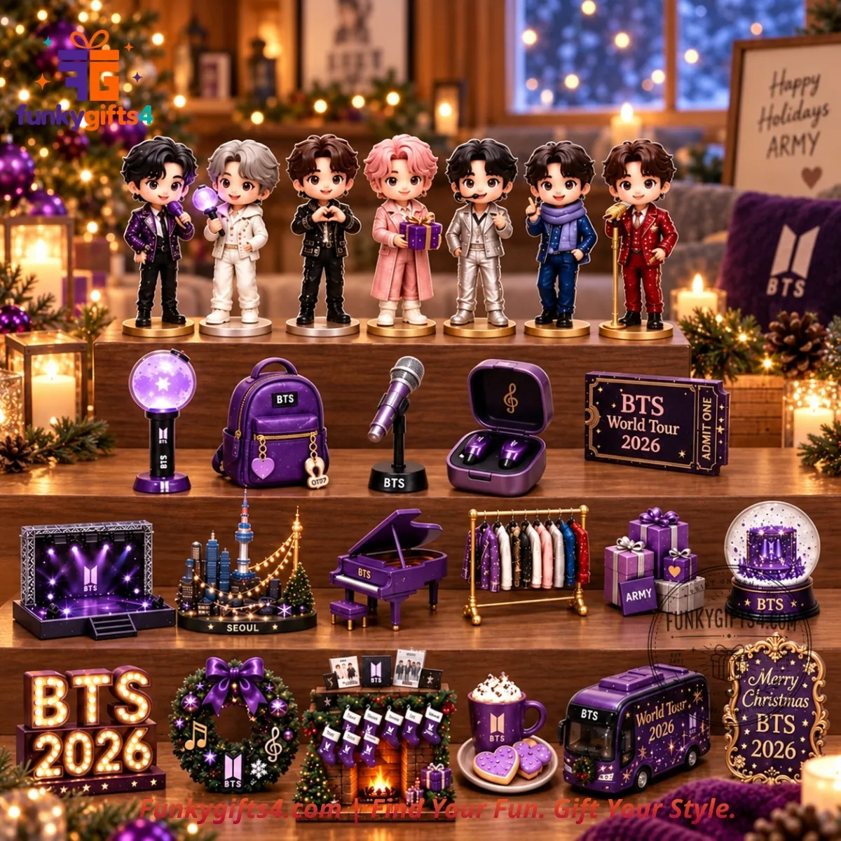 BTS x World Tour 24 Days of Purple Christmas Mini Figures & Concert Collectibles Advent Calendar 2026-4_result BTS x World Tour 24 Days of Purple Christmas Mini Figures & Concert Collectibles Advent Calendar 2026 – image 4 of 5