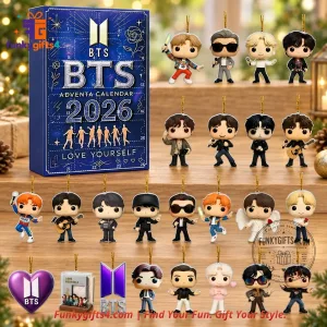 BTS x Love Yourself 24-Day Christmas Advent Calendar Chibi Acrylic Ornament & Keychain Collectible Set 2026 11 BTS x Love Yourself 24-Day Christmas Advent Calendar Chibi Acrylic Ornament & Keychain Collectible Set 2026