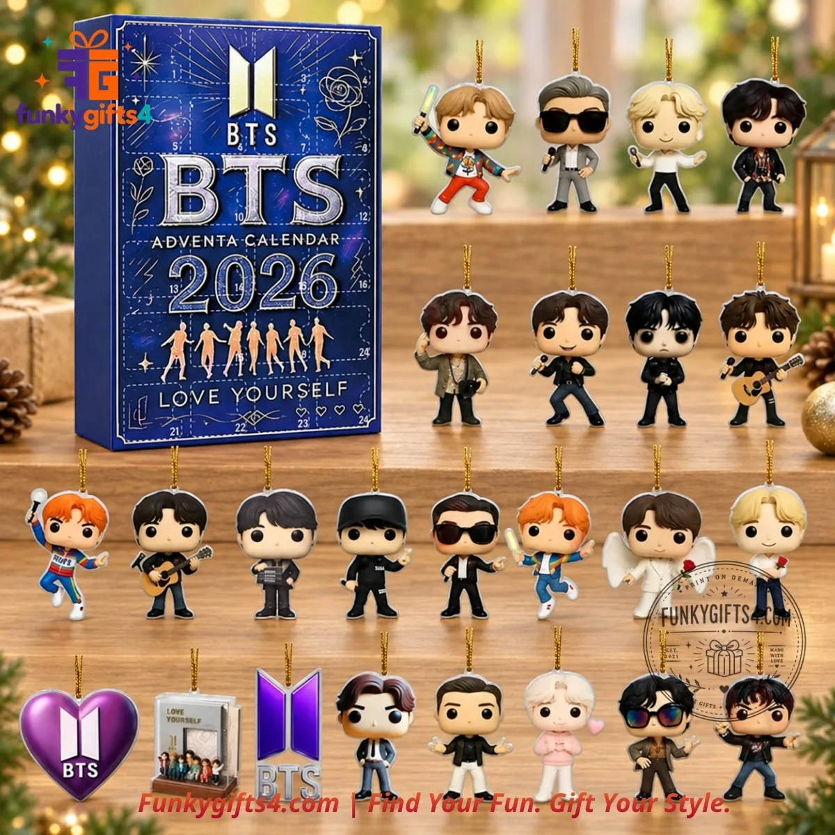 BTS x Love Yourself 24-Day Christmas Advent Calendar Chibi Acrylic Ornament & Keychain Collectible Set 2026-3_result BTS x Love Yourself 24-Day Christmas Advent Calendar Chibi Acrylic Ornament & Keychain Collectible Set 2026 – image 3 of 5