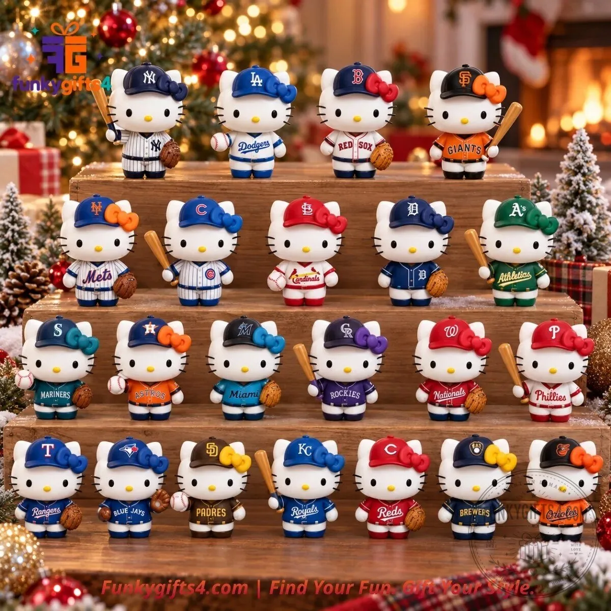 Hello Kitty x MLB 24-Team Baseball Mini Figure Collectible Advent Calendar 2026 12 Hello Kitty x MLB 24-Team Baseball Mini Figure Collectible Advent Calendar 2026