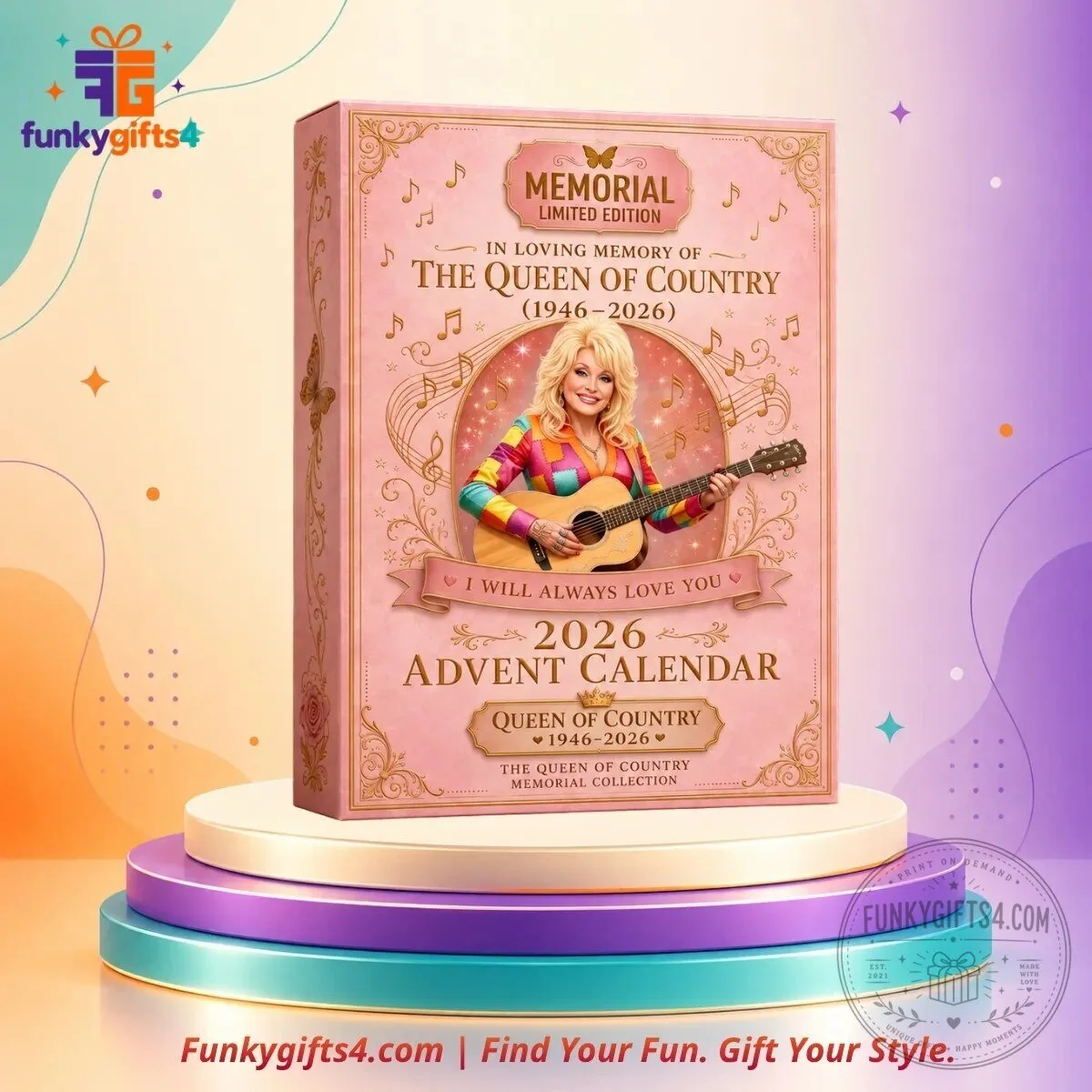 Dolly Parton x Queen of Country In Loving Memory 24-Piece Collectible Advent Calendar 2026