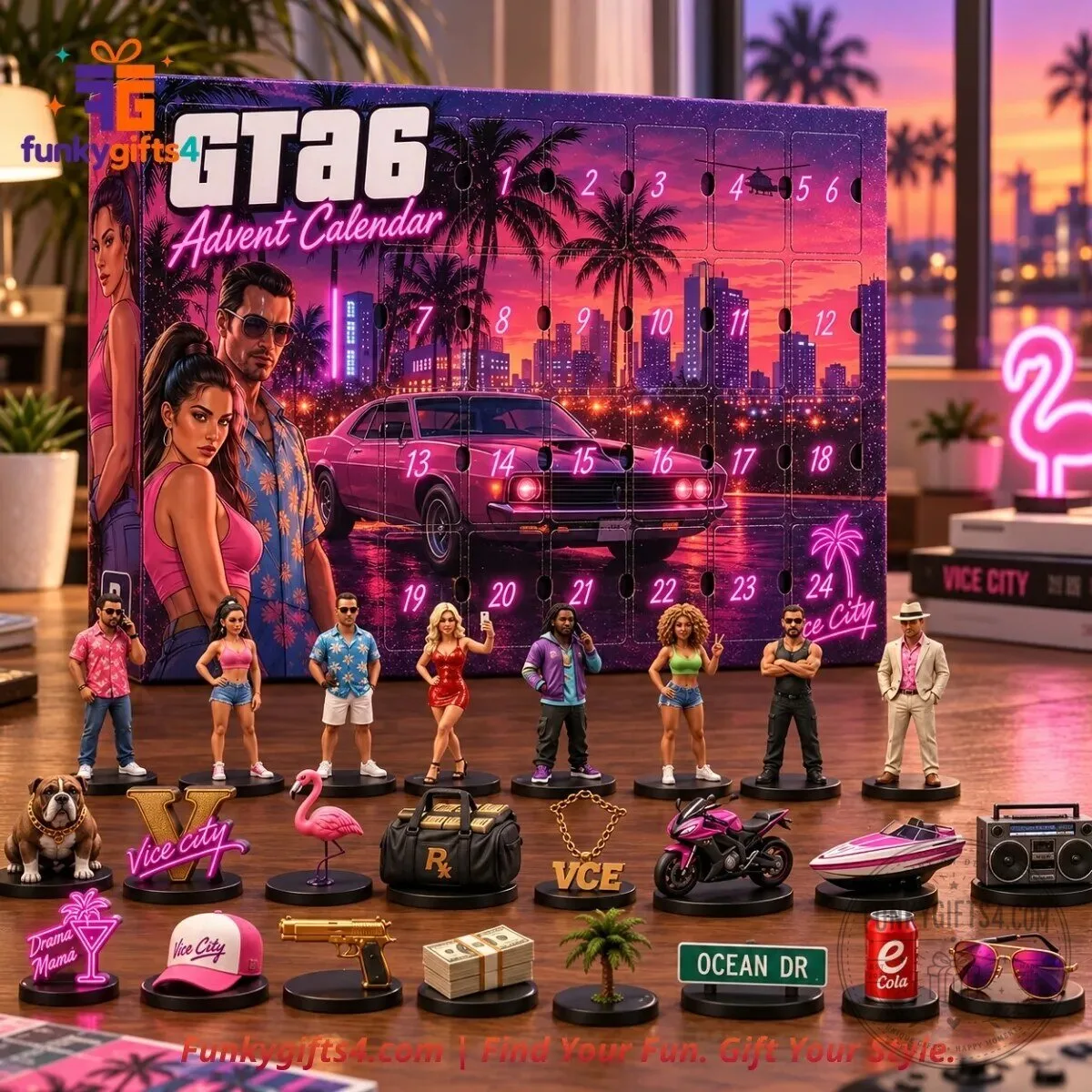 GTA 6 x Vice City 24-Piece Character & Accessory Collectible Advent Calendar 2026 11 GTA 6 x Vice City 24-Piece Character & Accessory Collectible Advent Calendar 2026