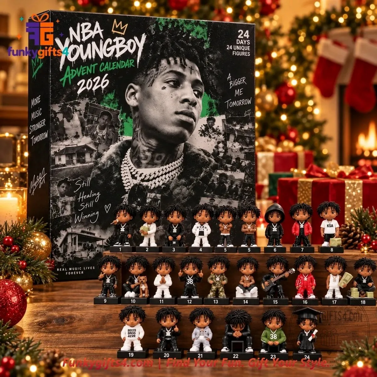 NBA YoungBoy x Never Broke Again 24-Day Rapper Mini Figure & Acrylic Ornament Advent Calendar 2026