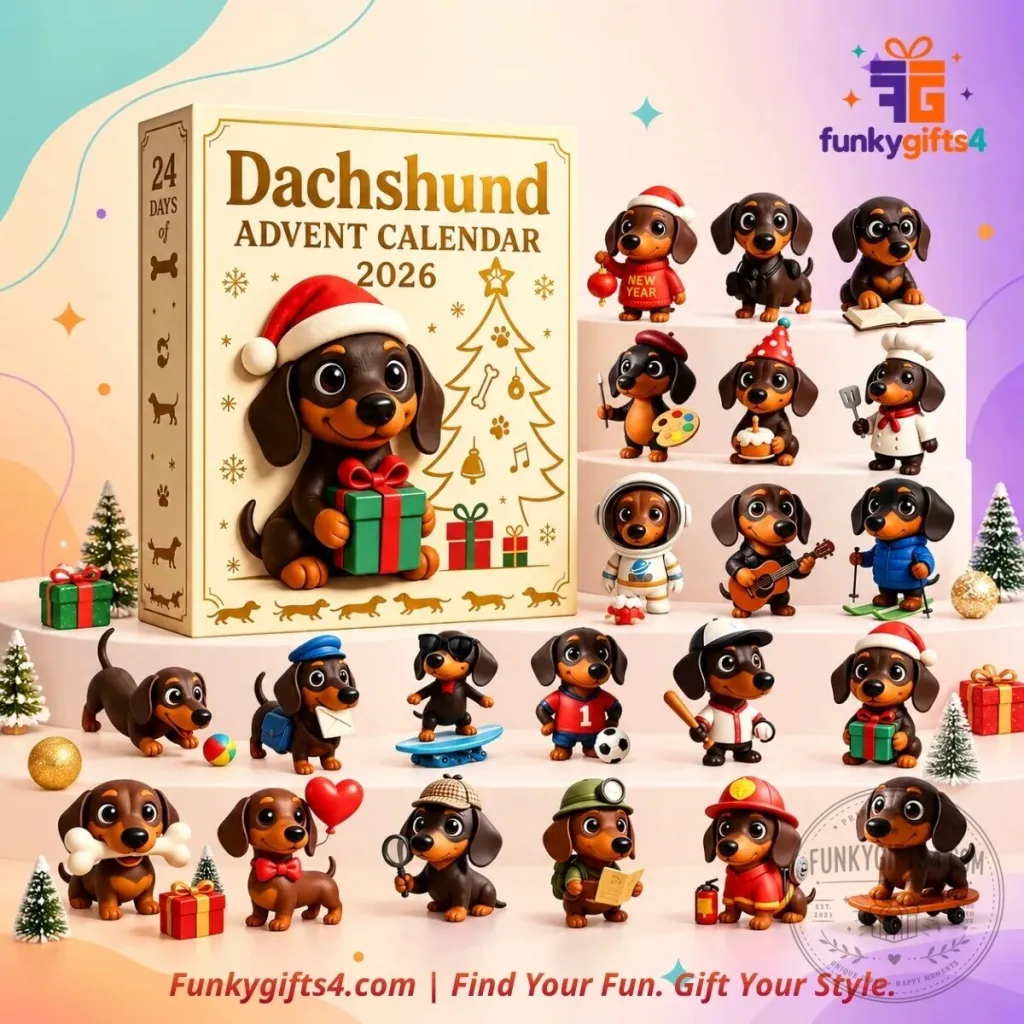 "Best 2026 Advent Calendars: Dachshund, Highland Cow, Whiskey, Cars" 33 Dachshund x Christmas 24-Day Festive Costume Mini Figure Advent Calendar 2026