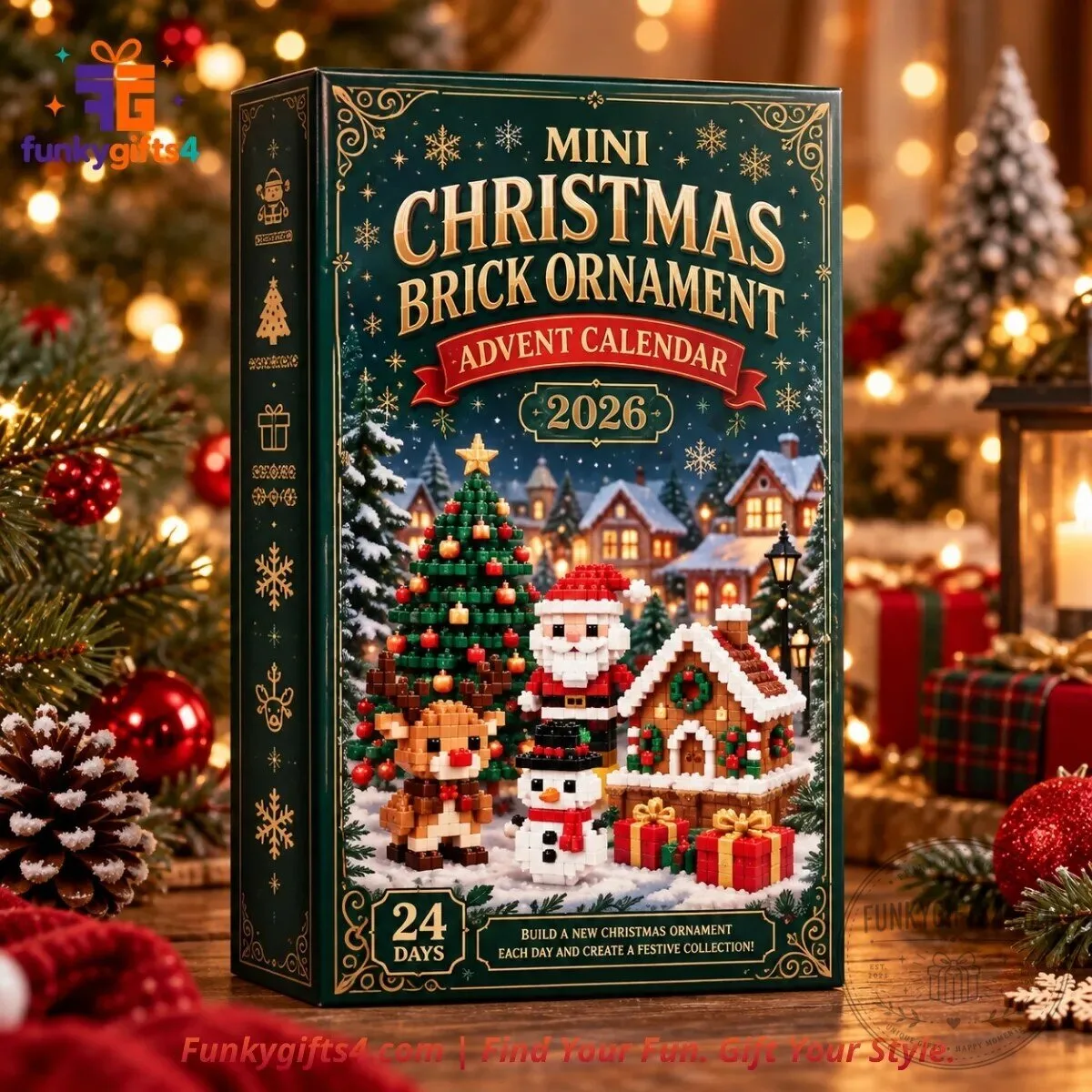 Christmas x 24-Day Mini Building Brick Ornament Advent Calendar 2026 10 Christmas x 24-Day Mini Building Brick Ornament Advent Calendar 2026