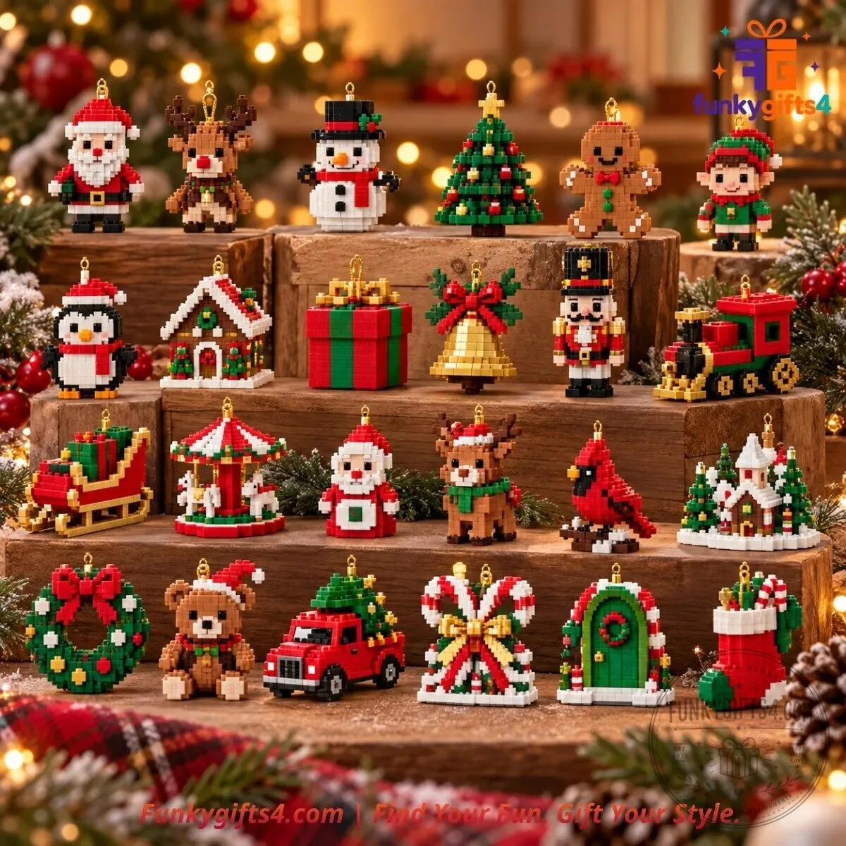 Christmas x 24-Day Mini Building Brick Ornament Advent Calendar 2026 12 Christmas x 24-Day Mini Building Brick Ornament Advent Calendar 2026