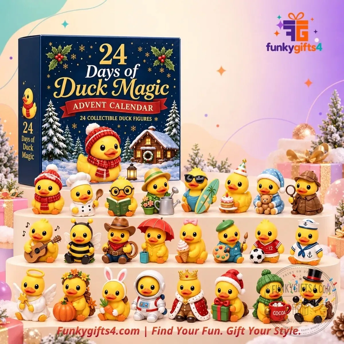 Duck Magic x Christmas 24-Day Costume Mini Duck Figure Advent Calendar 2026