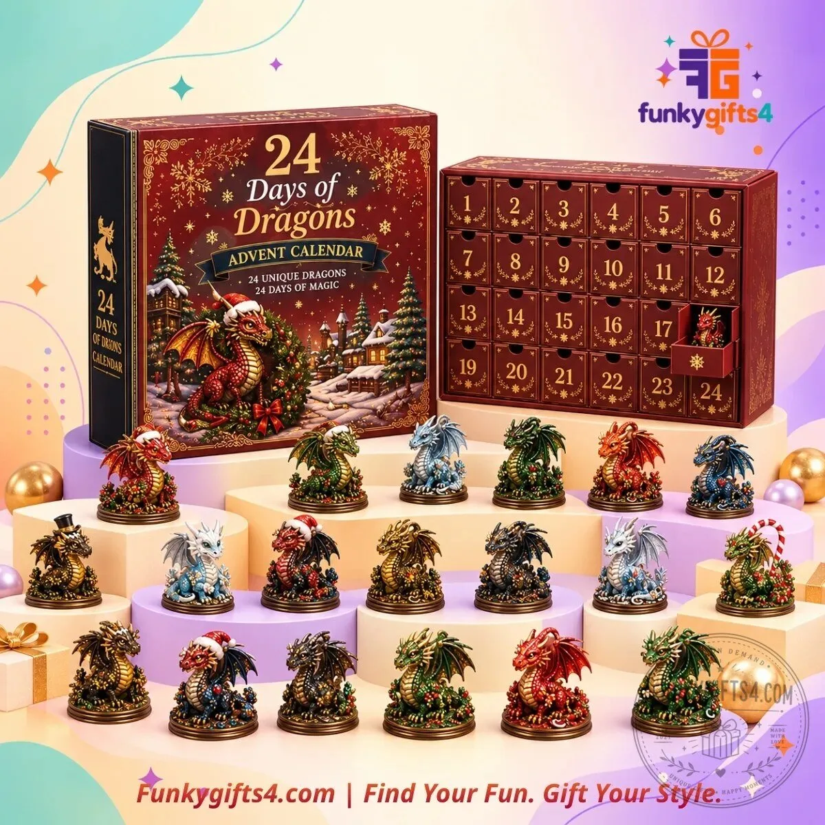Dragons x Christmas 24-Day Elemental Fantasy Mini Figure Advent Calendar 2026
