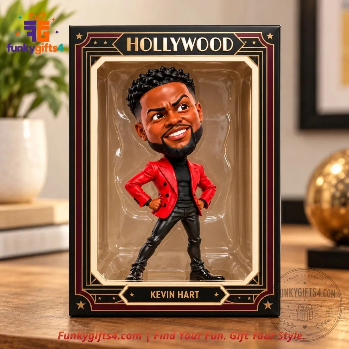 Kevin Hart x Stand Up Comedy Red Blazer Caricature Bobblehead Style Collectible Figure Concept 9 Kevin Hart x Stand Up Comedy Red Blazer Caricature Bobblehead Style Collectible Figure Concept