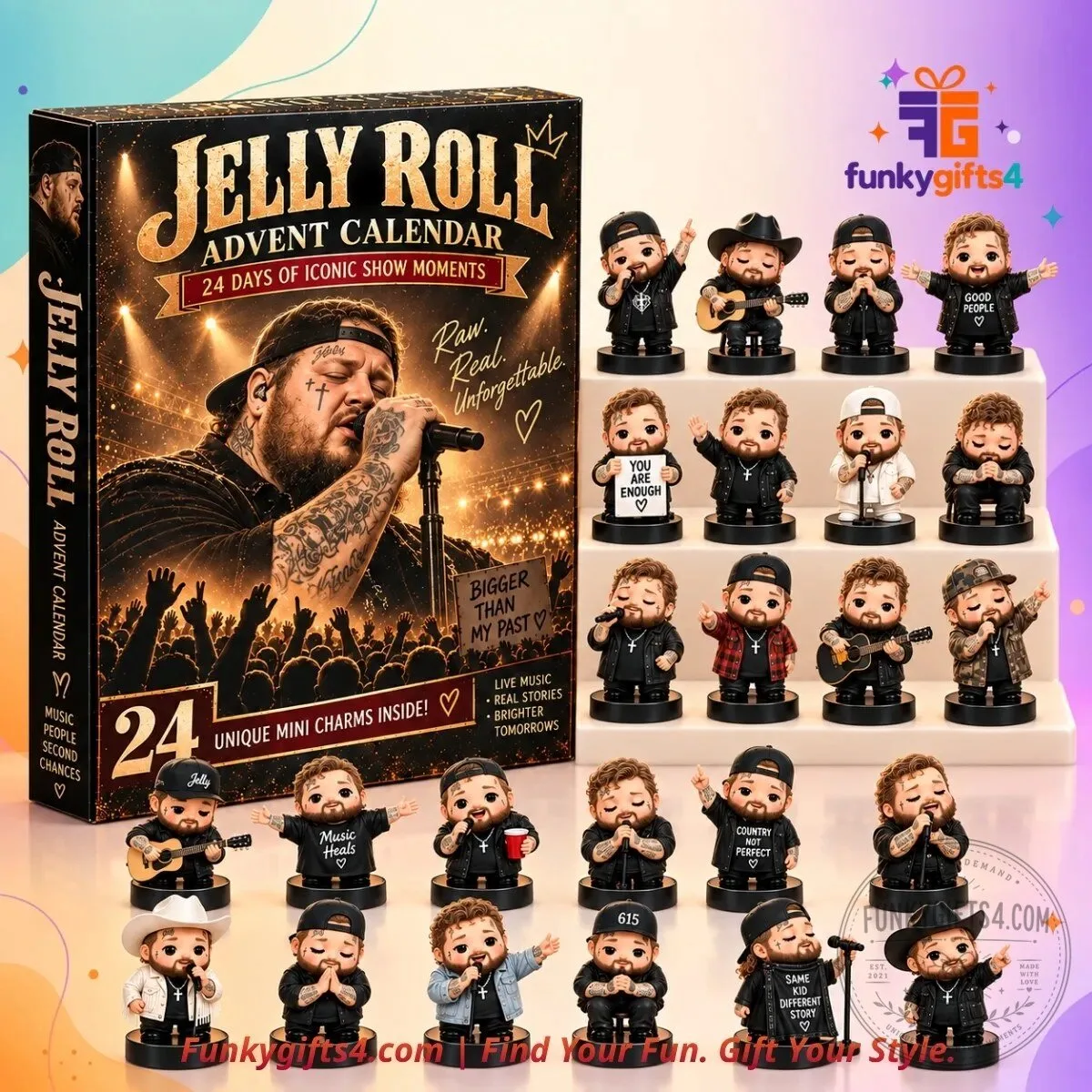 Jelly Roll x Christmas 24-Day Iconic Show Moments Mini Figure & Music Collectible Advent Calendar 2026