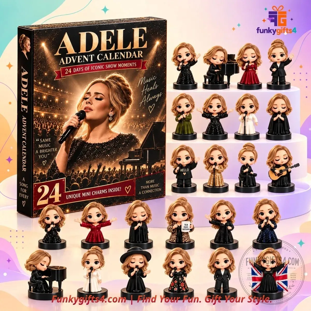 Adele Christmas 24-Day Iconic Concert Looks & Music Moments with 24 Collectible Mini Figures Advent Calendar 2026