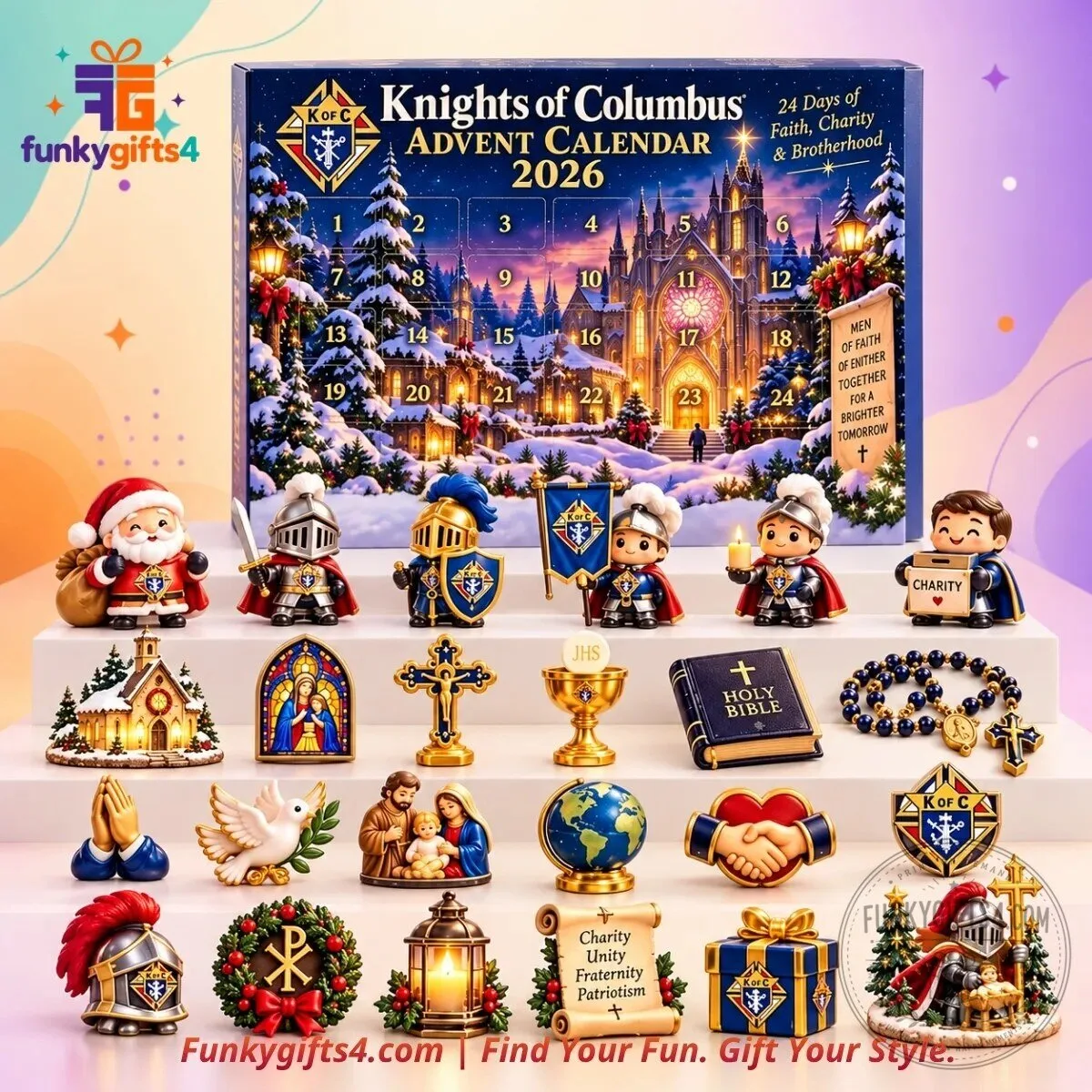 Knights of Columbus Christmas 24-Day Catholic Faith & Brotherhood Mini Collectible Advent Calendar 2026