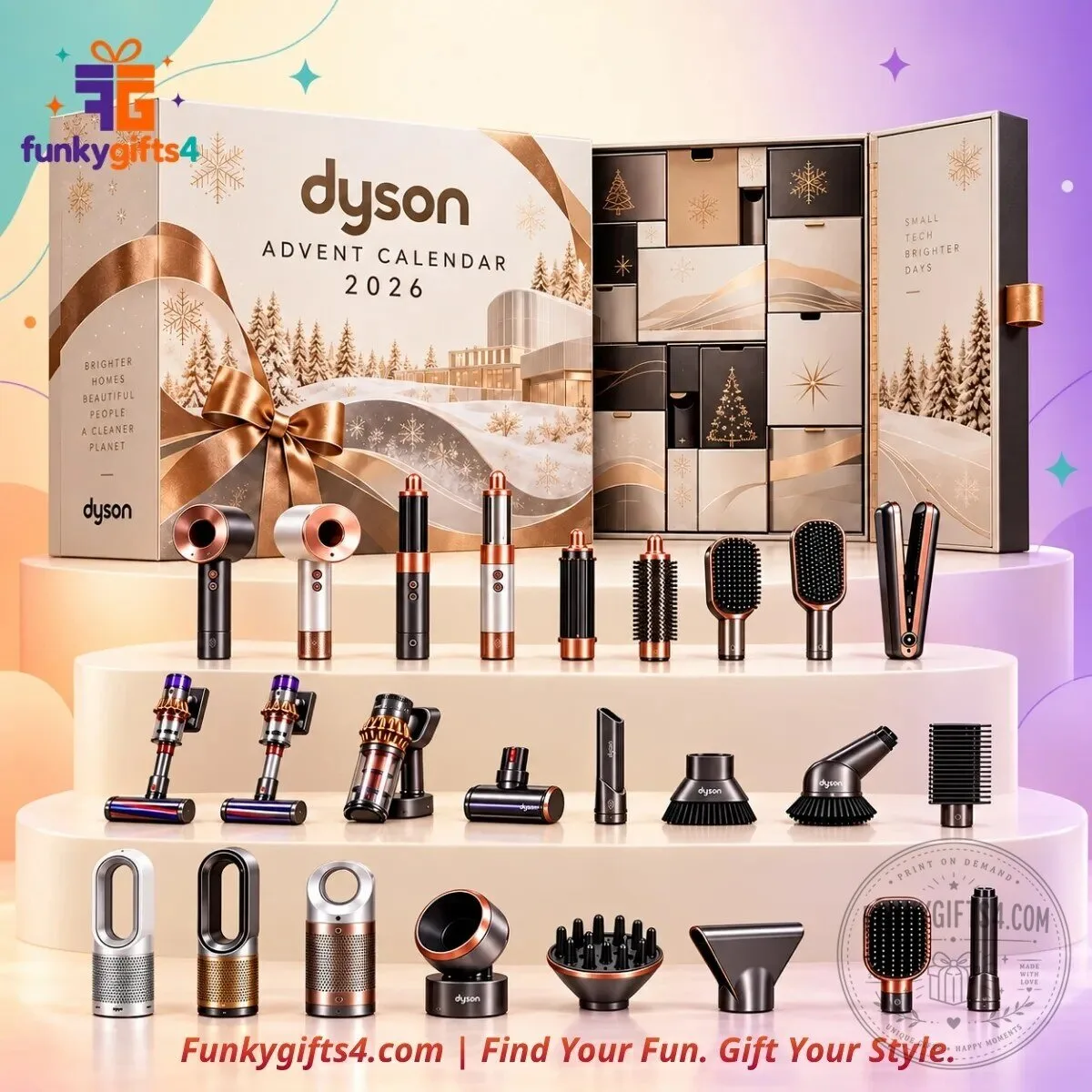 Dyson Christmas 24-Day Airwrap, Supersonic & Home Care Mini Appliance Collectible Gift Set Advent Calendar Concept 2026