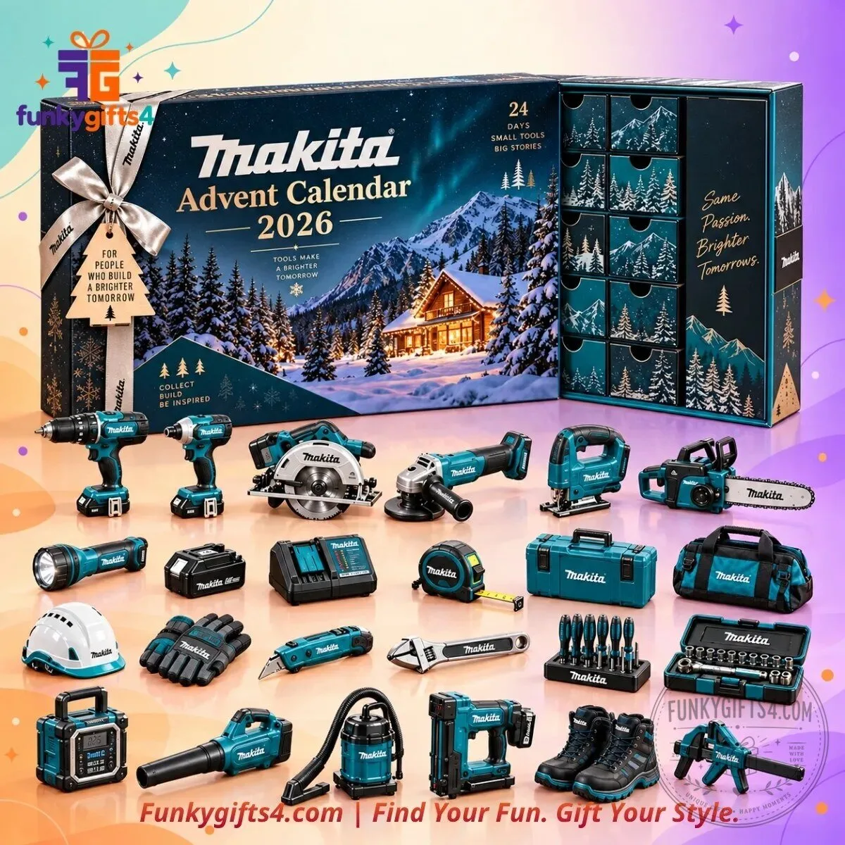 Makita Christmas 24-Day Power Tool & Jobsite Gear Mini Collectible Advent Calendar Concept 2026